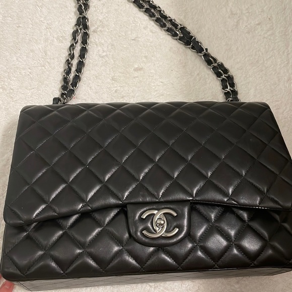 CHANEL Handbags - CHANEL Classic Double Flap Bag Quilted Lambskin Maxi